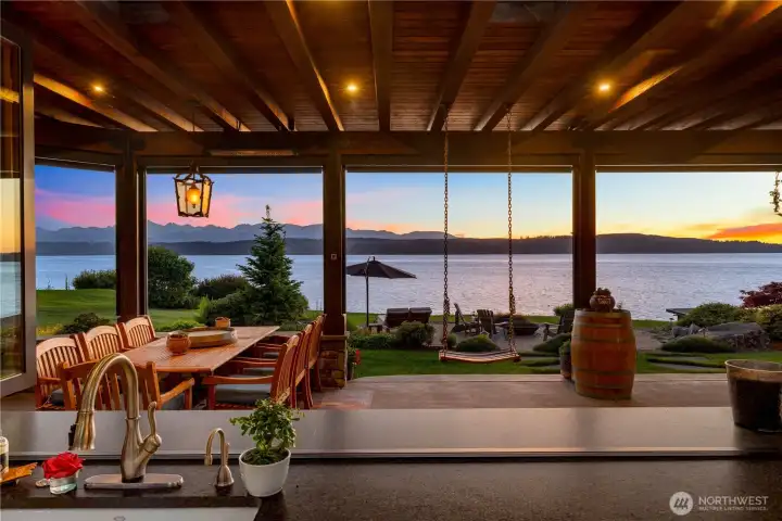 Nana window system connecting indoors to outdoors.