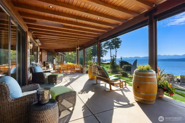 Over 2000 sq ft of covered, heated, outdoor living and dining.
