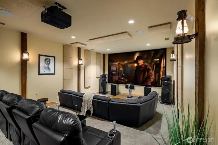 Unbelievable theater room for movies and ballgames!