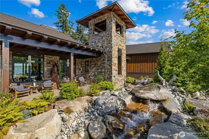 Spectacular water feature and Bell Tower!