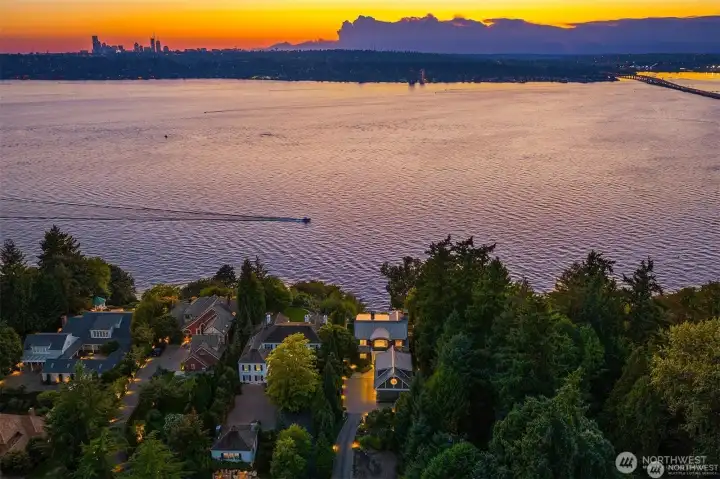 Imagine dazzling sunsets over the Olympic Mountains and the twinkling Seattle skyline. Imagine dazzling sunsets over the Olympic Mountains and the twinkling Seattle skyline.