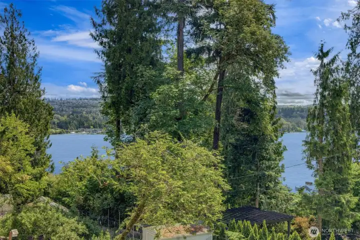 Lake Washington views from upper Primary deck. Lake Washington views from upper Primary deck.
