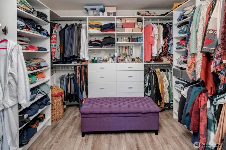 Primary has walk in closet, engineered hardwood floor. Primary has walk in closet, engineered hardwood floor.
