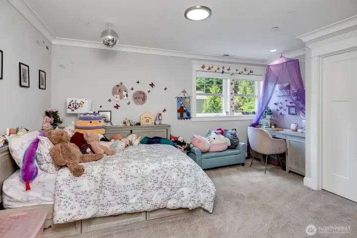 One of four bedrooms, this one has a walk in closet. One of four bedrooms, this one has a walk in closet.