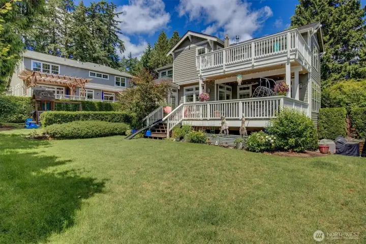 11,005 sq ft level yard with playset, garden and shed! 11,005 sq ft level yard with playset, garden and shed!