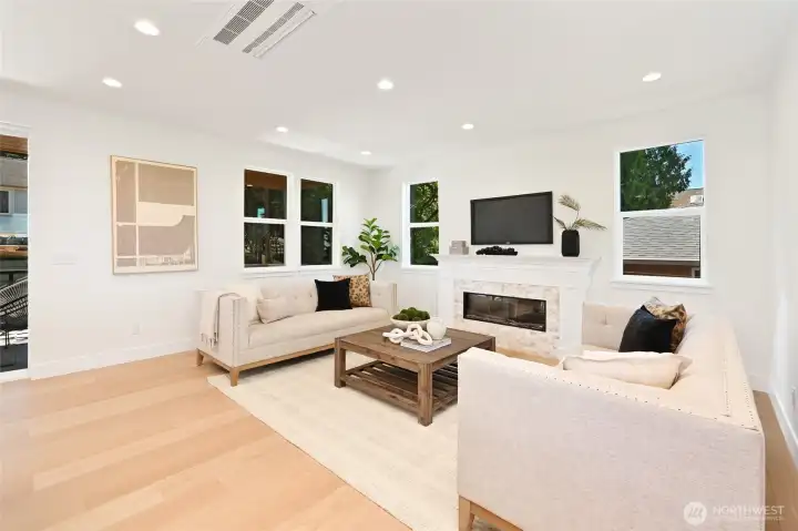 Living room fireplace is simply oozing with charm. Living room fireplace is simply oozing with charm.