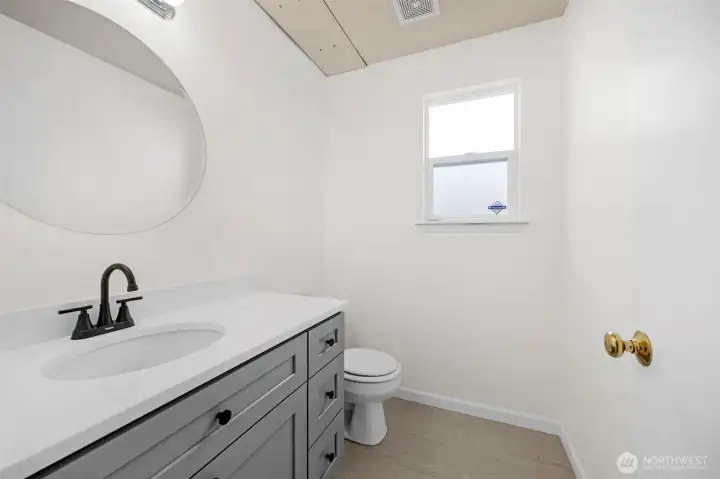 Half bathroom downstairs.
