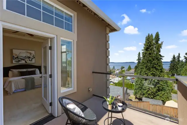 View deck off of primary bedroom.