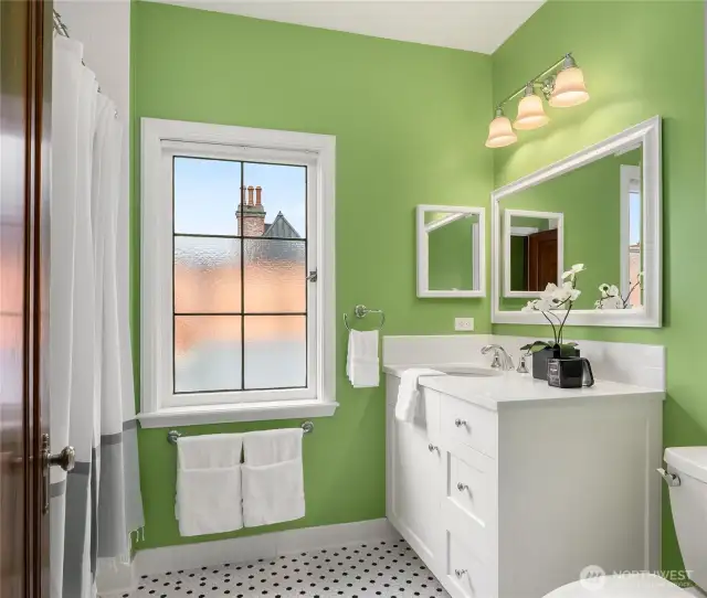 This bathroom is shared by the 2nd and 3rd bedrooms.