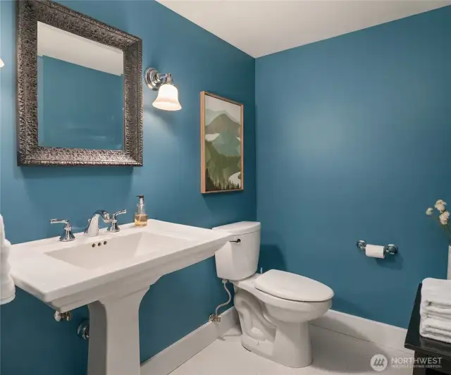 Lower level 1/2 bathroom.