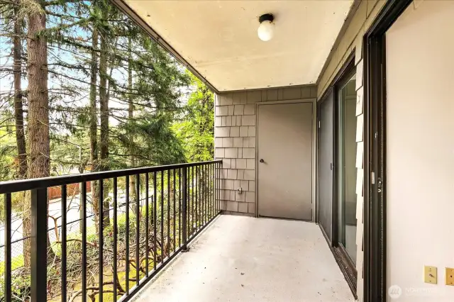 Covered deck with additional storage