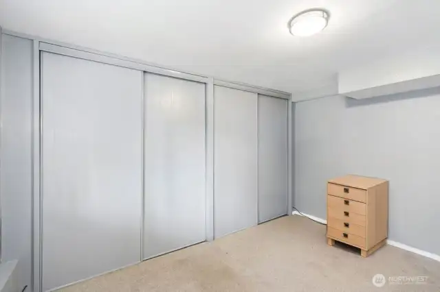 Downstairs bedroom/guest room, loads of storage