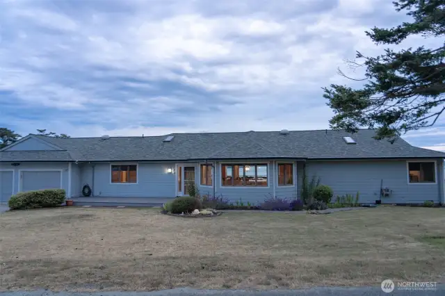 Even the front yard as a view of the water