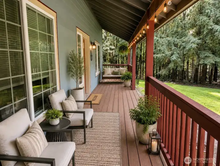 Front covered porch.