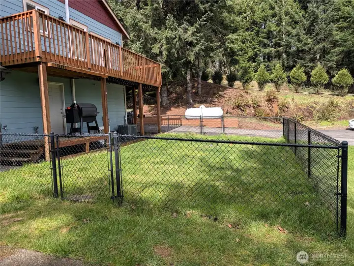 Fenced pet area