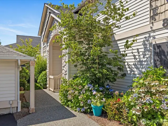 Welcoming green landscaping