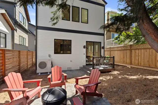 Low maintenance fenced yard. Perfect for privacy, security, and easy upkeep.