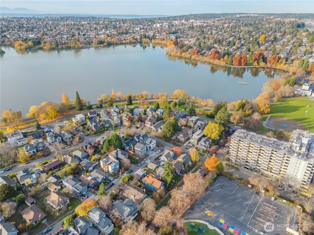 The nearby Green Lake Community Center offers year-round programs, including fitness classes and a swimming pool, enhancing the areas appeal for active lifestyles.