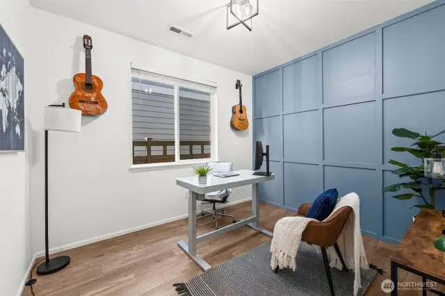 Bright home office with  natural light, perfect for remote work or a private study space.