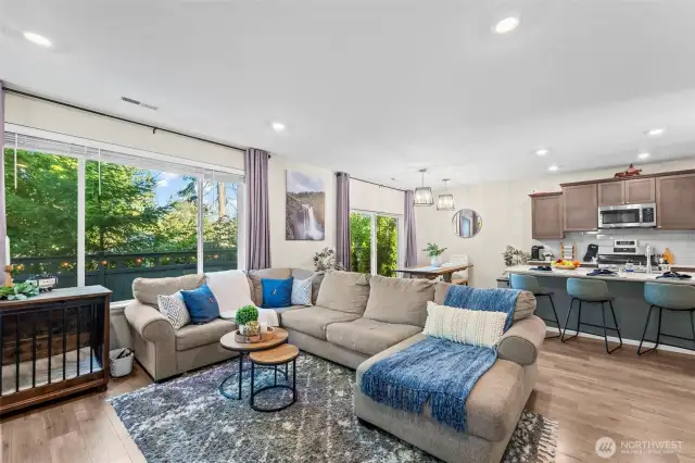 Open living area featuring designer finishes and plenty of natural light.
