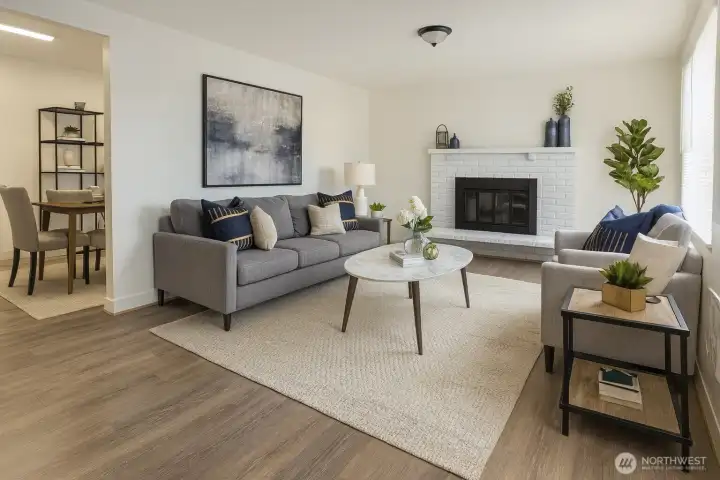 Living Room Virtual staging