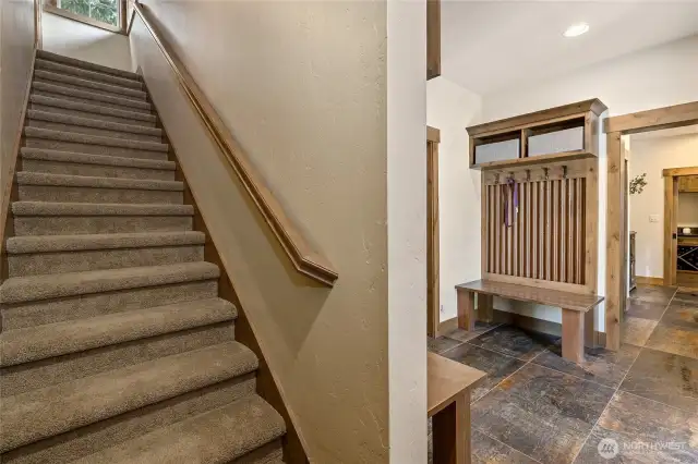 Head upstairs to bonus/bedroom above garage