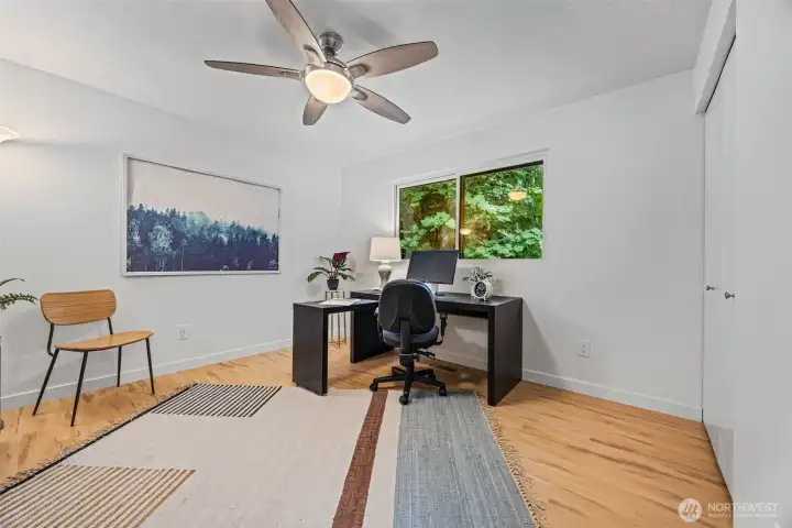 This great office, next to the primary bedroom also functions beautifully as a nursery or 5th bedroom option!