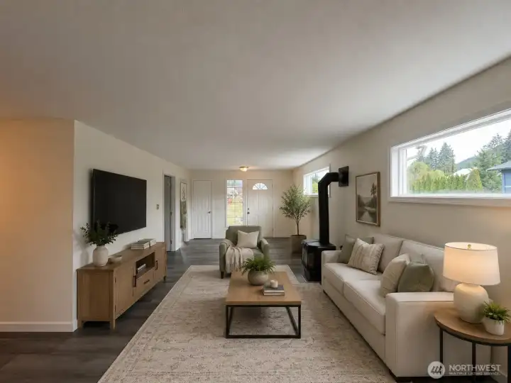 Living room, virtually staged Living room, virtually staged