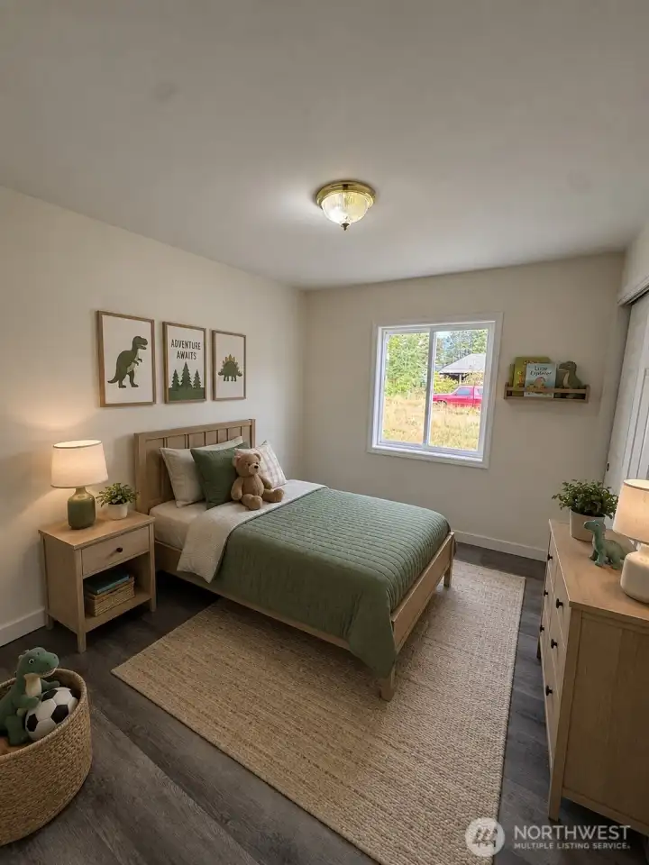 Bedroom 4 , virtually staged Bedroom 4 , virtually staged