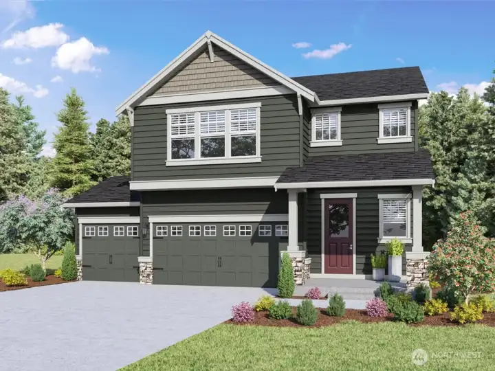 Photo rendering is representational. Actual home is under construction and finishes, elevation, and paint colors may vary. See site agent for details.
