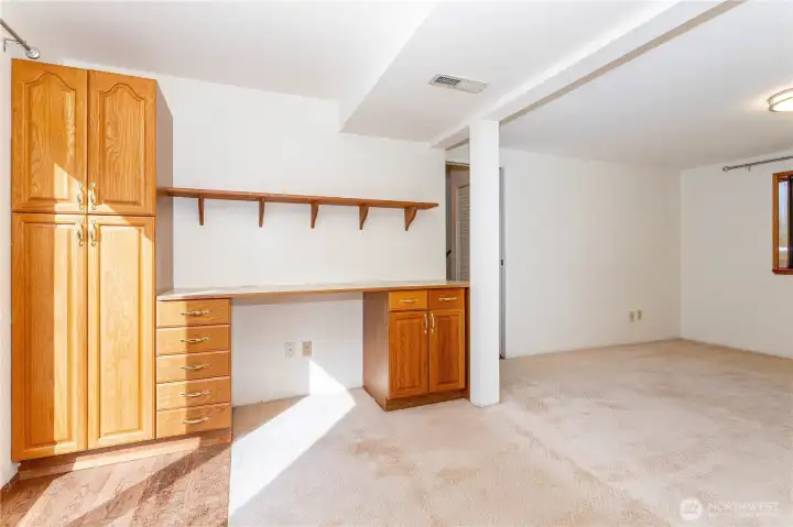 Plenty of space for flexibility in the family room.