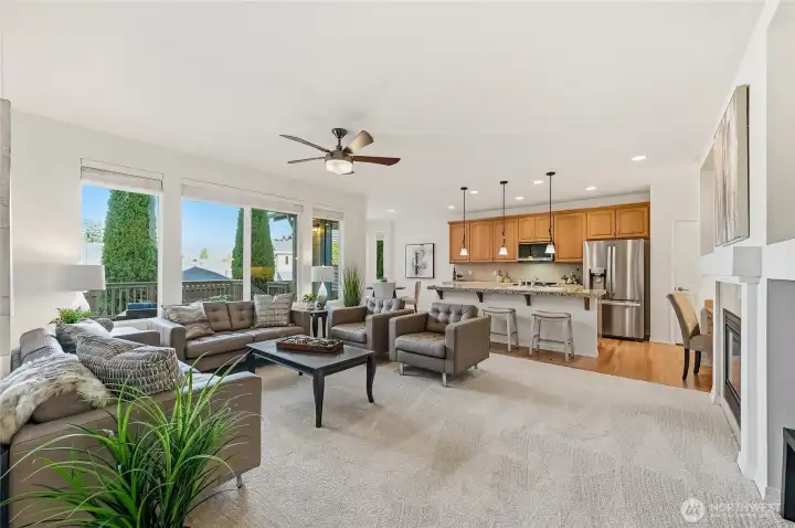 The light filled great room provides the perfect space for casual everyday living or hosting a crowd. This home is move-in ready with new quality carpet throughout.