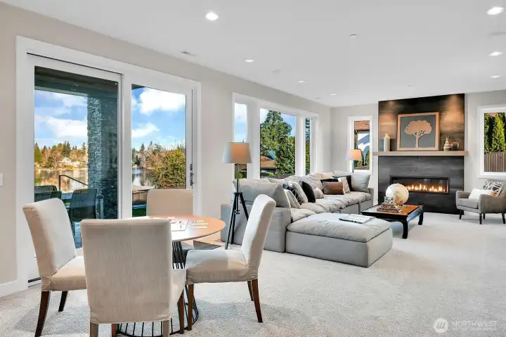 Lower level entertaining...large enough for a pool table!