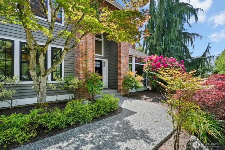 New landscaping in the front and back yard.