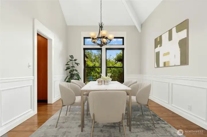 The spacious dining room!