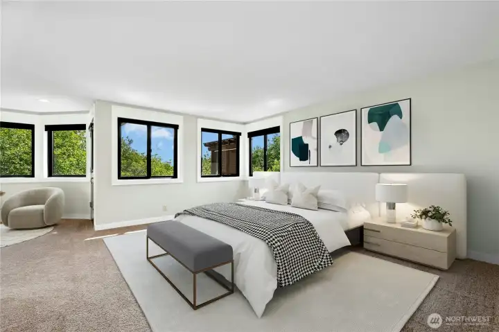 Here is the huge primary suite.