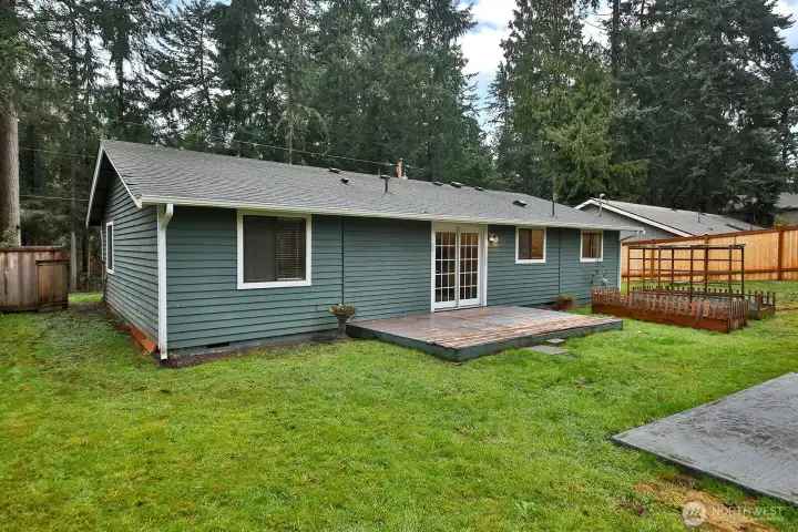 Step out to the deck from the dining area and kitchen...