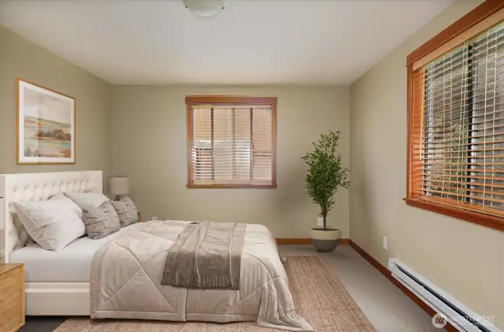 Bedroom #2.  Virtually staged.