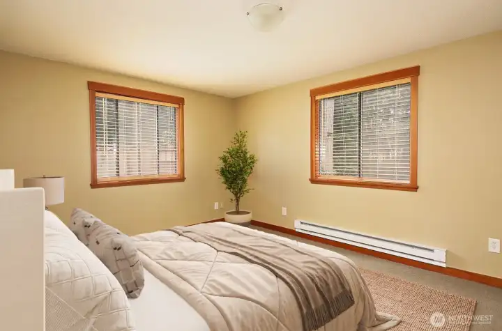 The interior doors and trim work are fir.