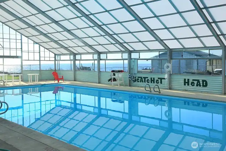 The indoor pool is heated and used 3 seasons out of 4.