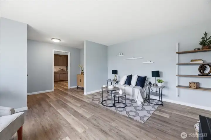 Living room and large entryway