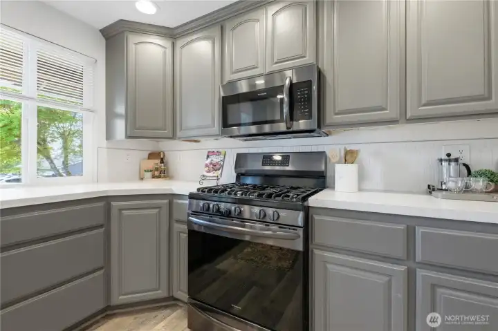 Lots of storage in this spacious kitchen