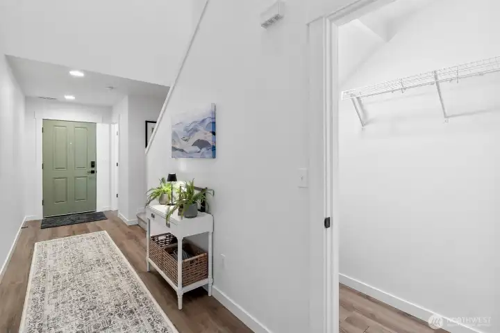 entry from living room side of hallway