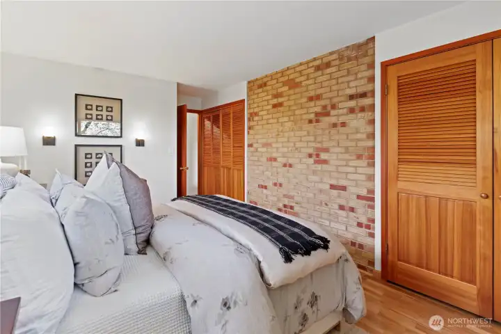 Large closets with custom Elfa closet systems in all bedrooms for organized living. The home has ample storage.