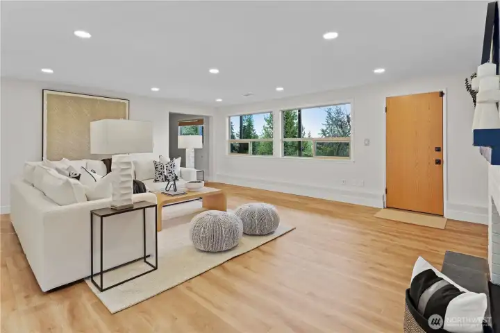 Fully daylight lower level with bright, open feel and direct backyard connection. The rec room is huge. Just updated with new drywall ceiling, lighting, baseboard, and fresh paint including ceilings and millwork.