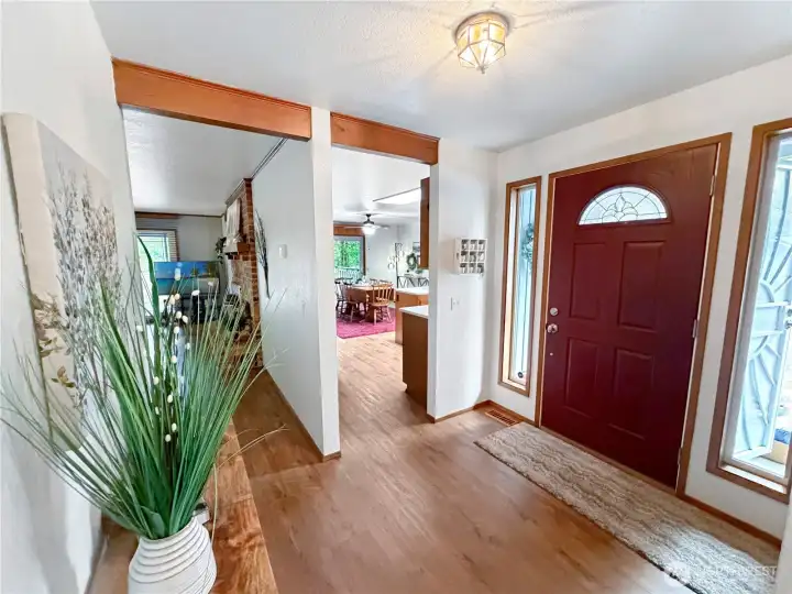 Welcome! Beautiful laminate flooring throughout most of home.