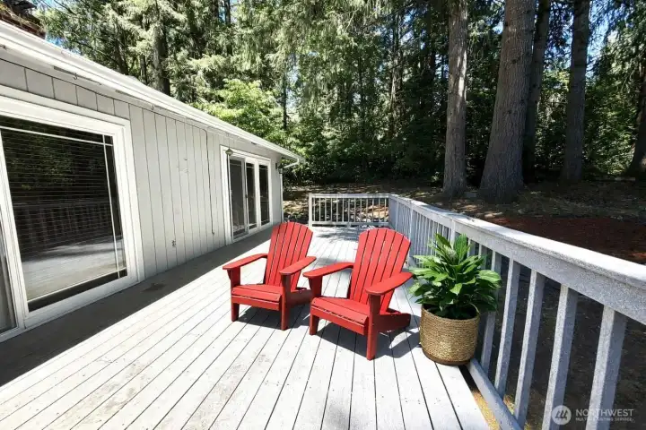 Large deck off of living and dining!