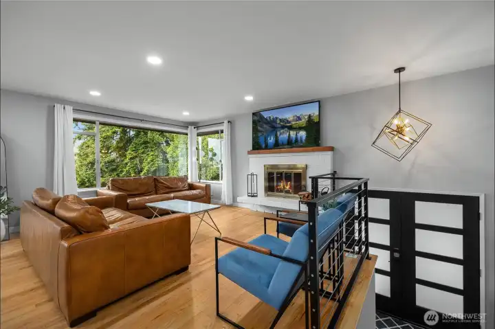Your entrance to this modern spilt level