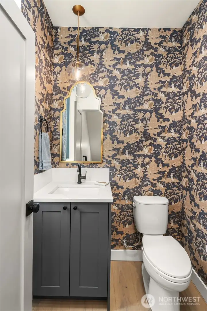 Powder room on main floor Powder room on main floor