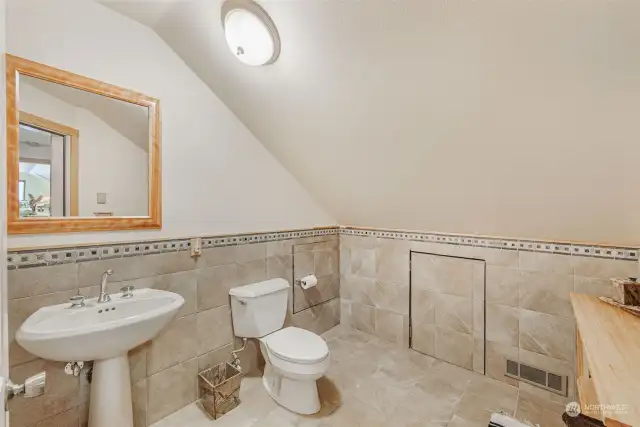 Half bath in upper area living space